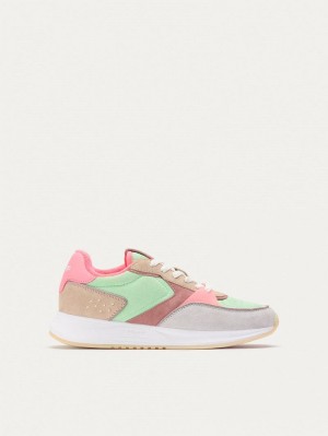 Sneakers Donna Hoff District Rambla Khaki Rosa Verdi | XGE142KS