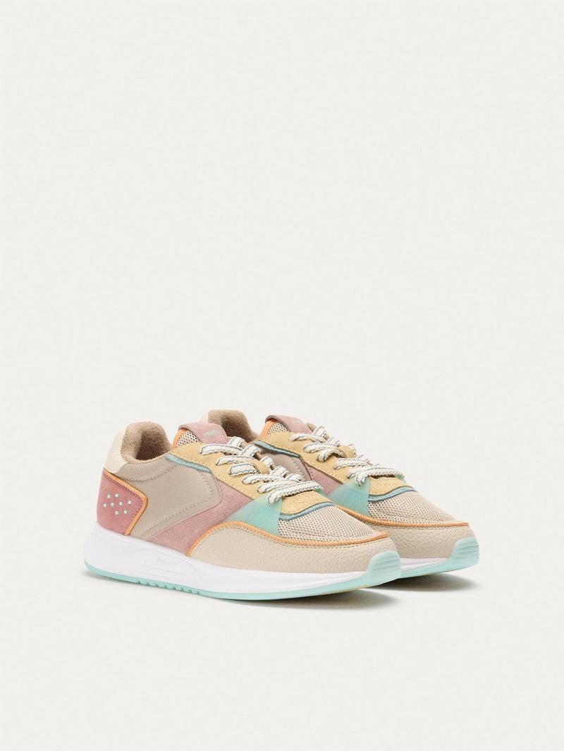 Sneakers Donna Hoff District Carnaby Khaki Rosa Gialle | QES9944FD